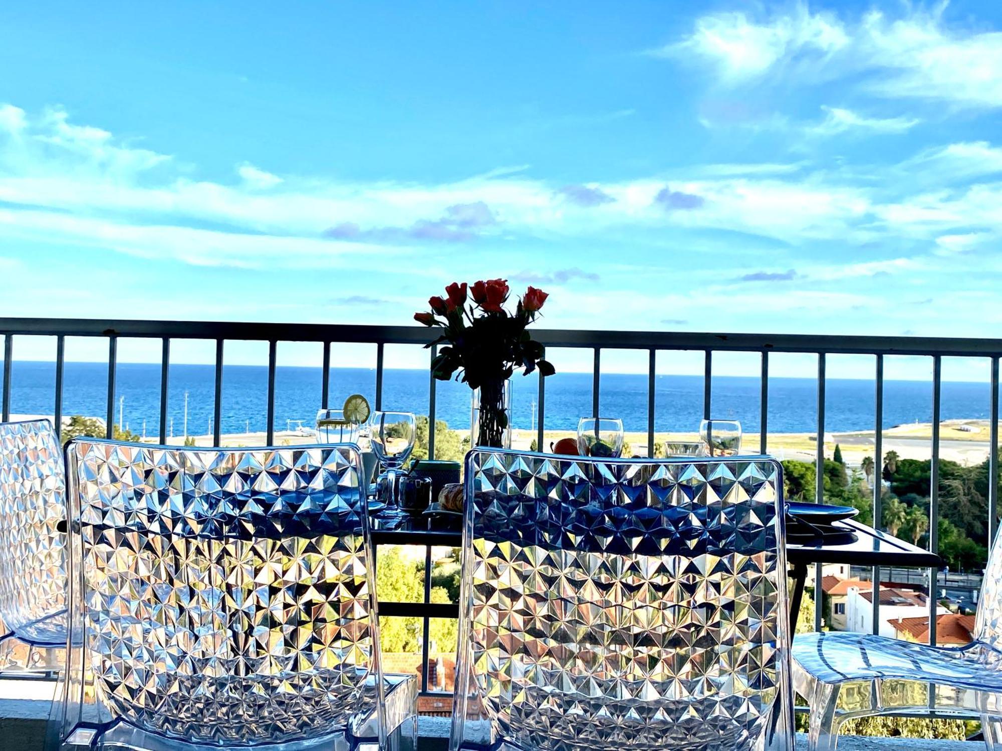 Panoramic Sea View - Air-Conditioning - Balcony - Tramway - 2 Bedrooms - Wifi - Fully Equipped Kitchen Nice Exterior foto